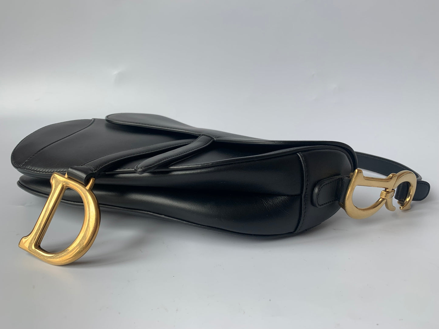 Dior Saddle Medium leather Black Smooth Leather