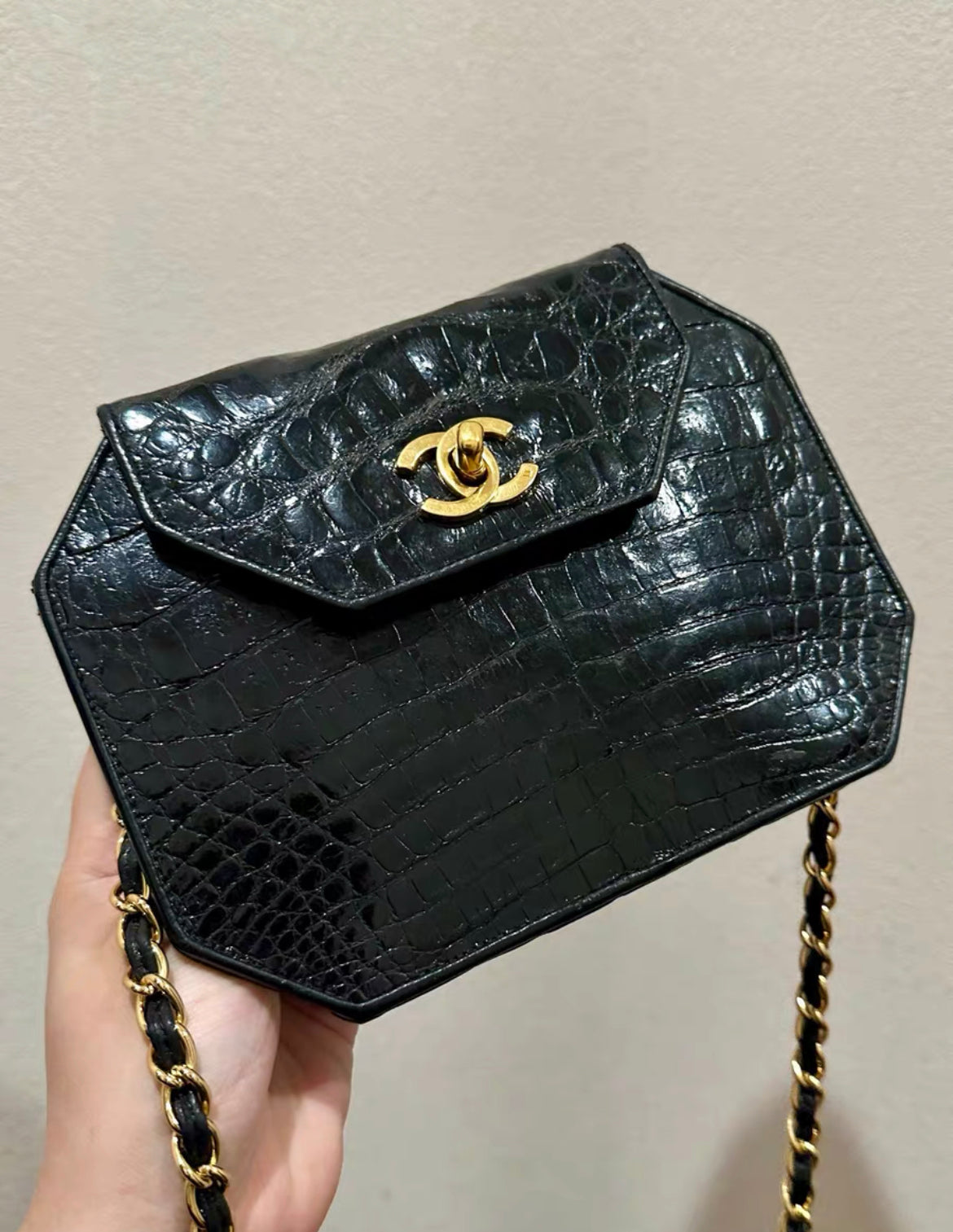 Chanel  Crocodile Flap Clutch