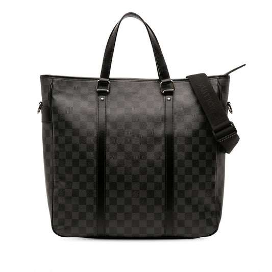 Black Louis Vuitton Damier Graphite Tadao PM Satchel