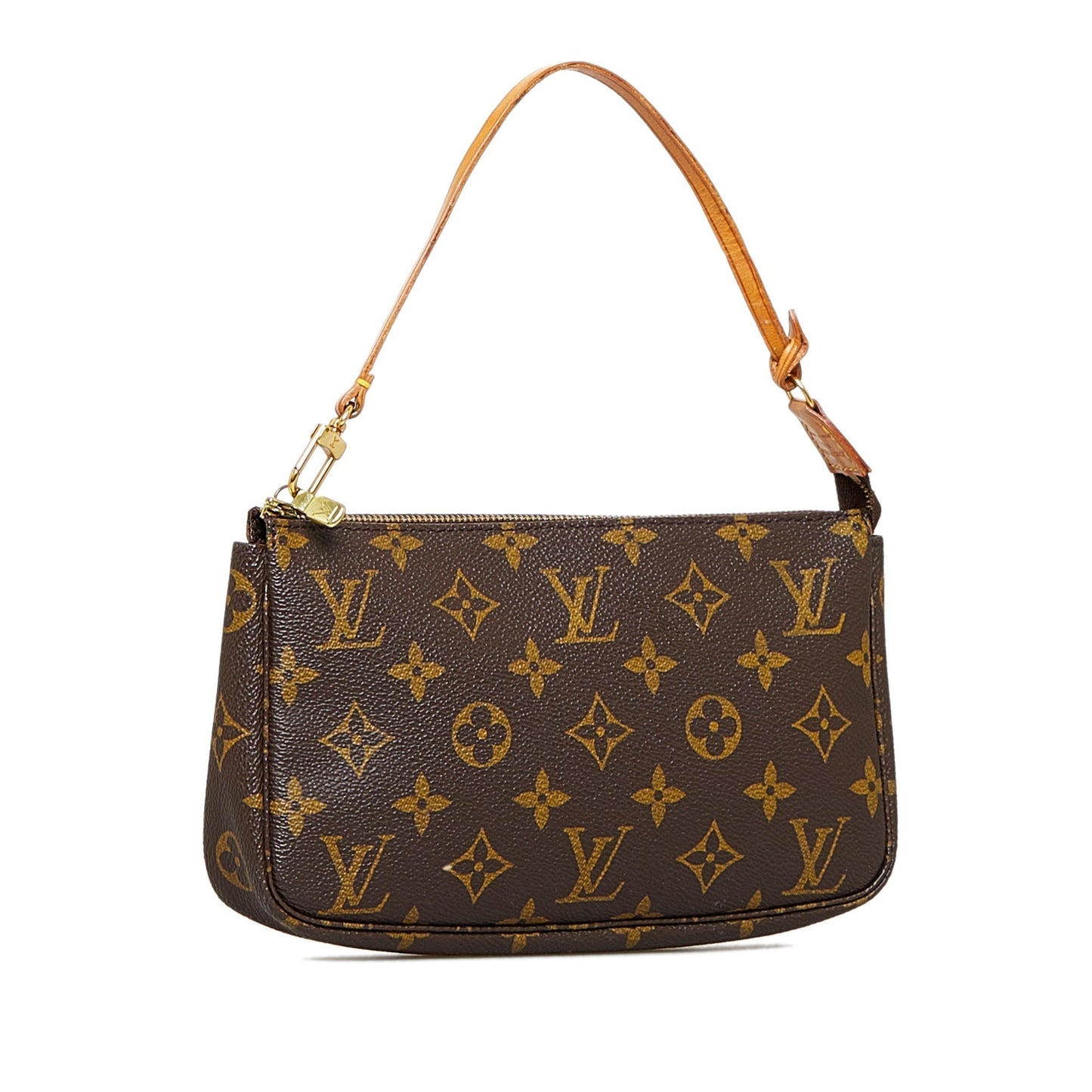 LOUIS VUITTON Monogram Pochette Accessoires Brown Clutch