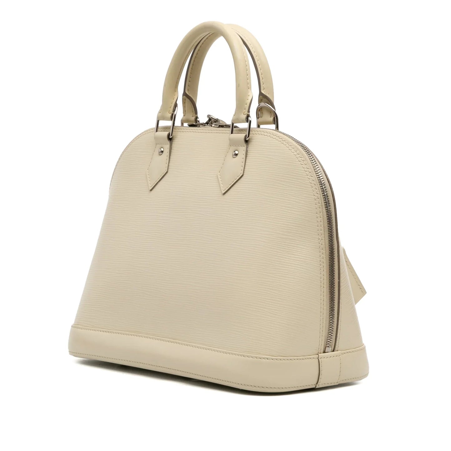 White Louis Vuitton Epi Alma PM Handbag