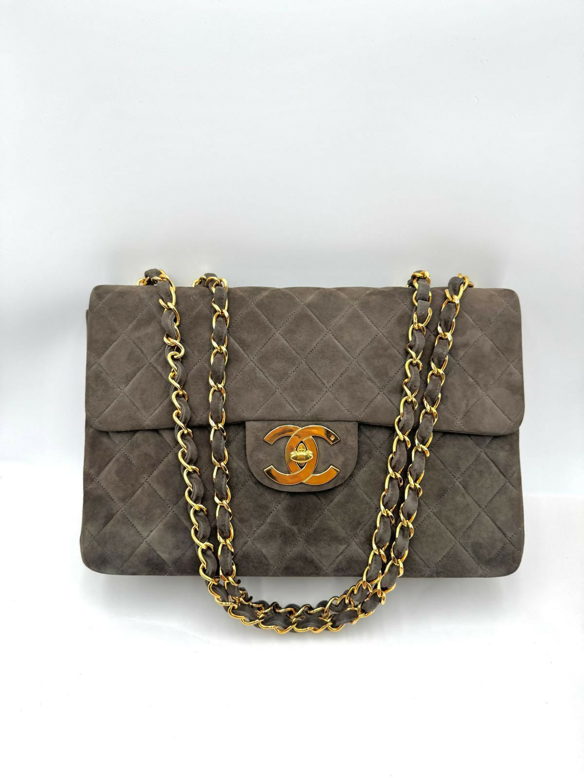 Chanel  Series 3 Suede Maxi Flap Bag