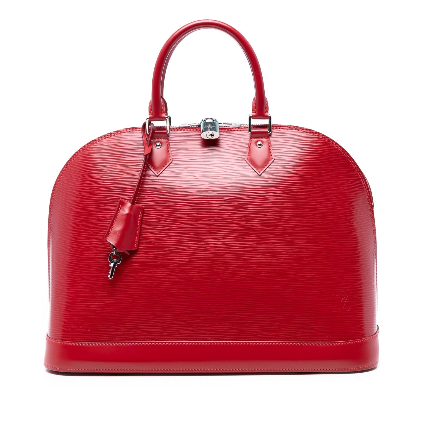 Red Louis Vuitton Epi Alma GM Handbag