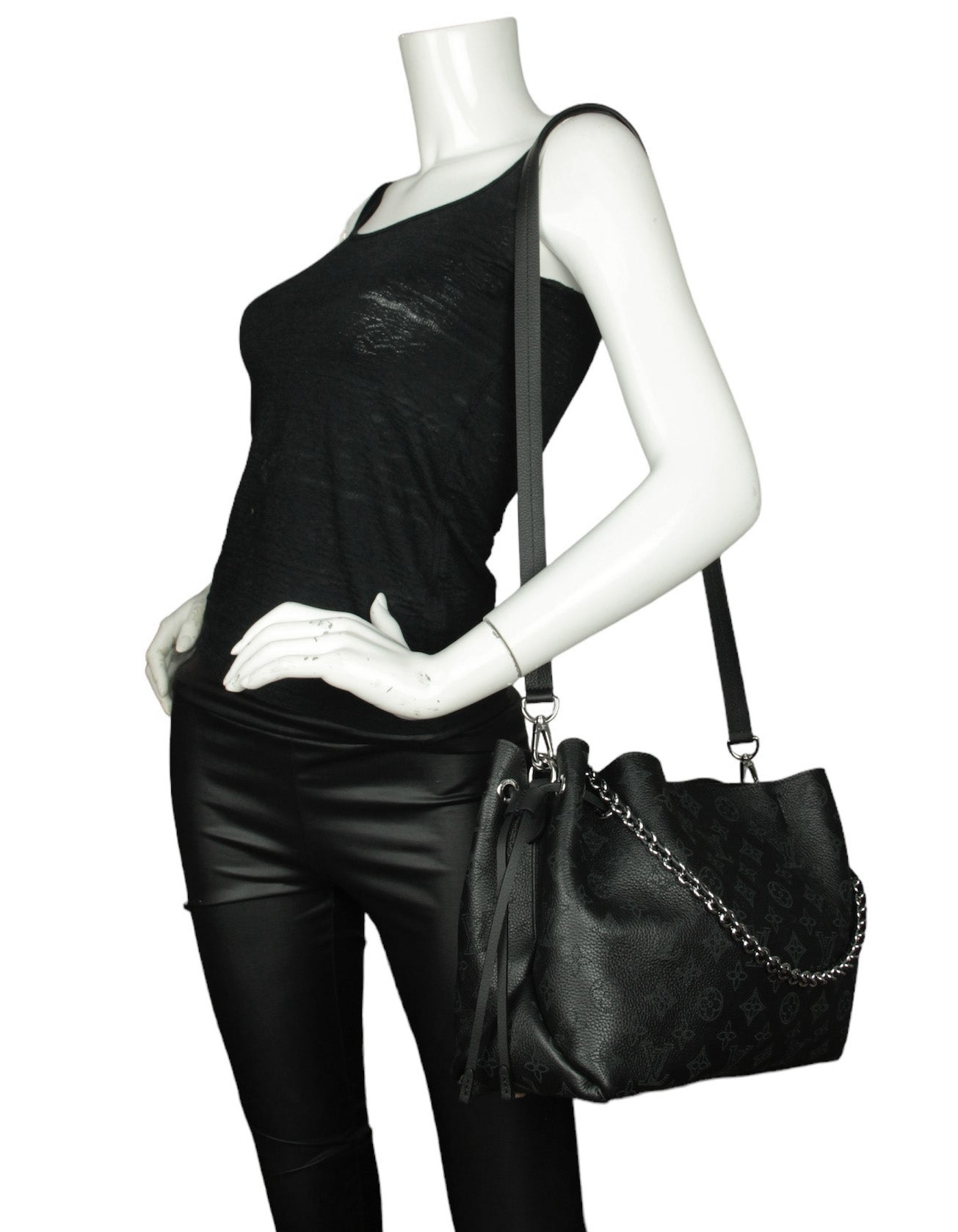 Louis Vuitton Black Monogram Mahina Bella Tote