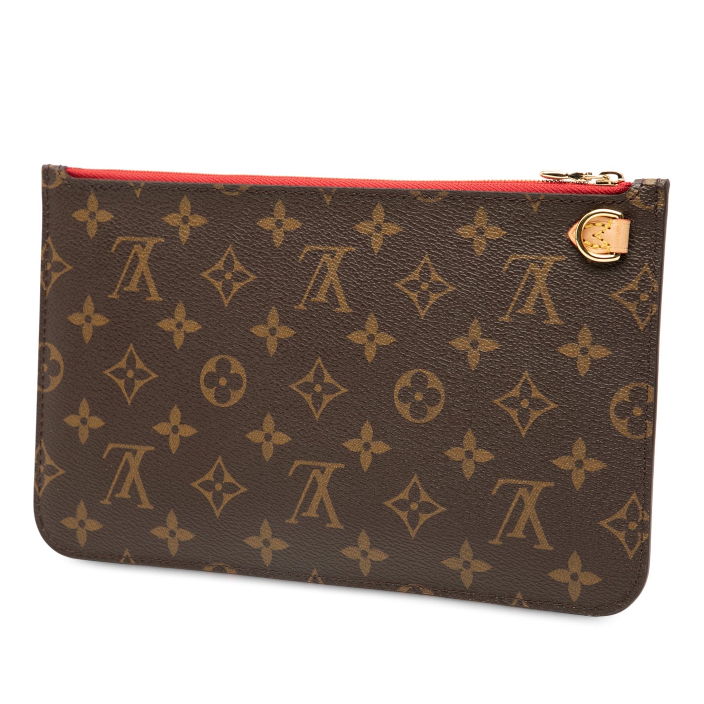 Brown Louis Vuitton Monogram Neverfull Pouch