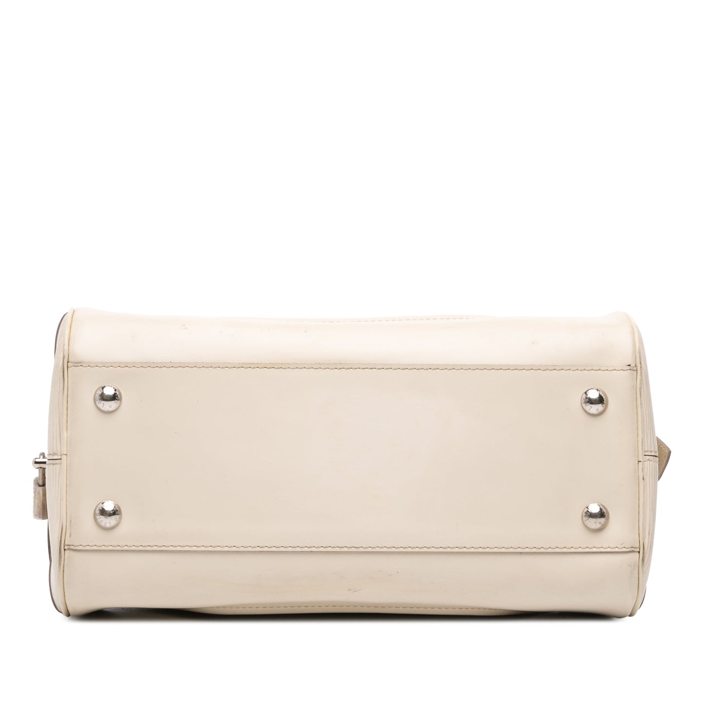 White Louis Vuitton Epi Bowling Montaigne PM Handbag