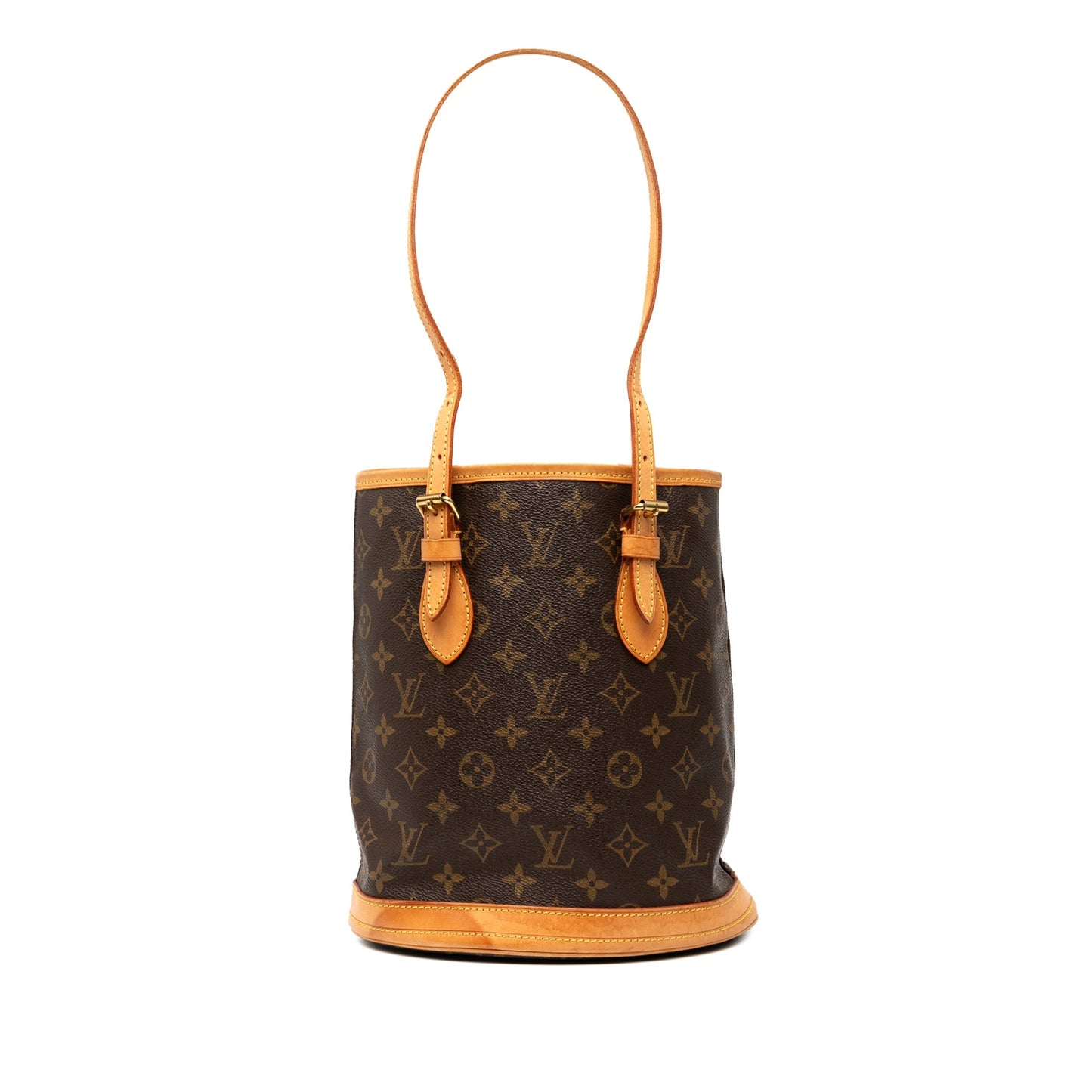Brown Louis Vuitton Monogram Petit Bucket