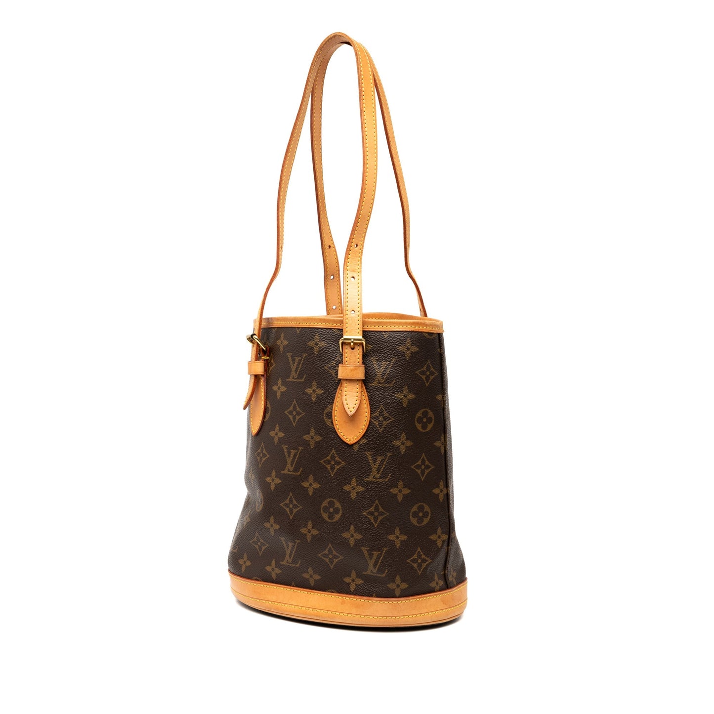 Brown Louis Vuitton Monogram Petit Bucket