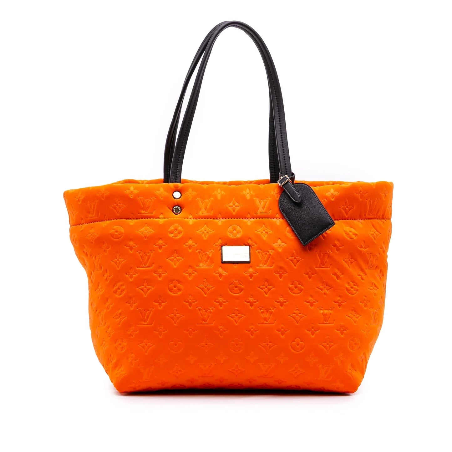 Orange Louis Vuitton Monogram Embossed Neoprene Scuba MM Tote Bag