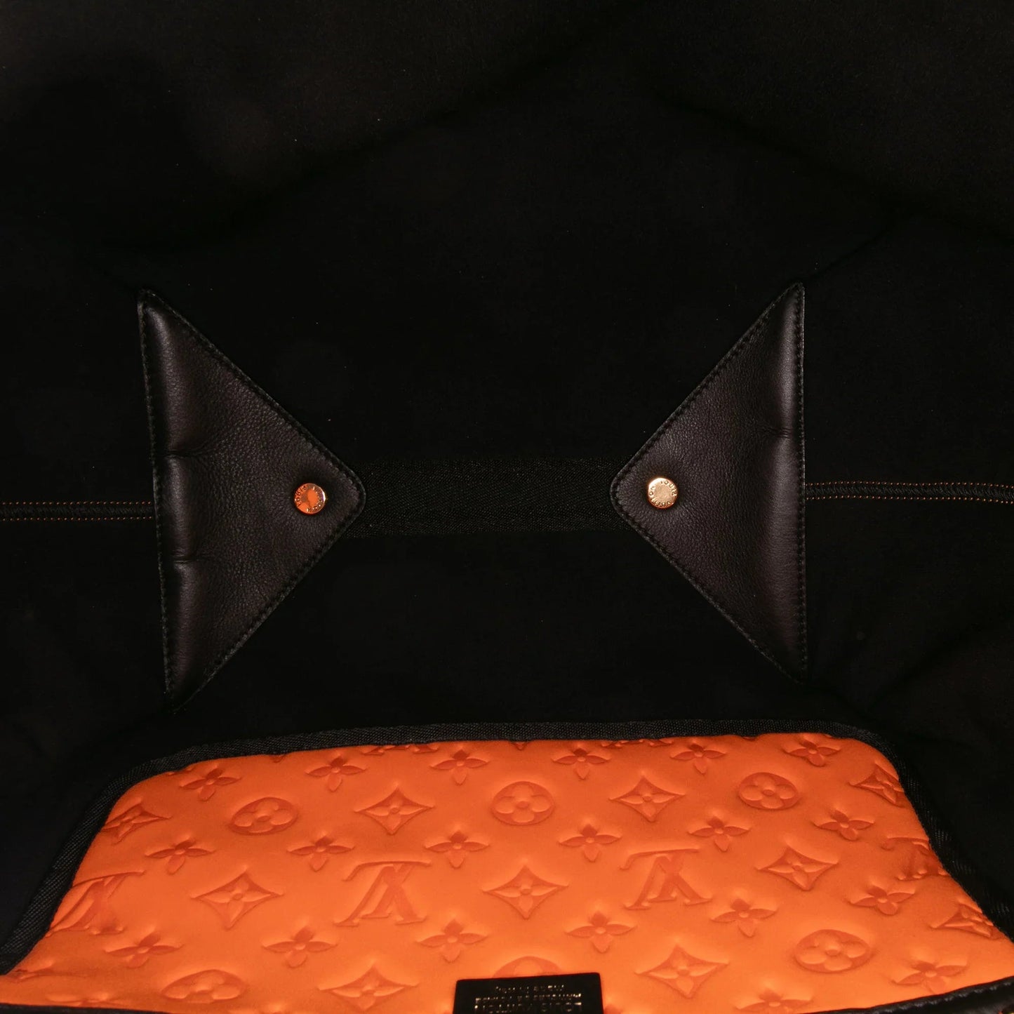 Orange Louis Vuitton Monogram Embossed Neoprene Scuba MM Tote Bag
