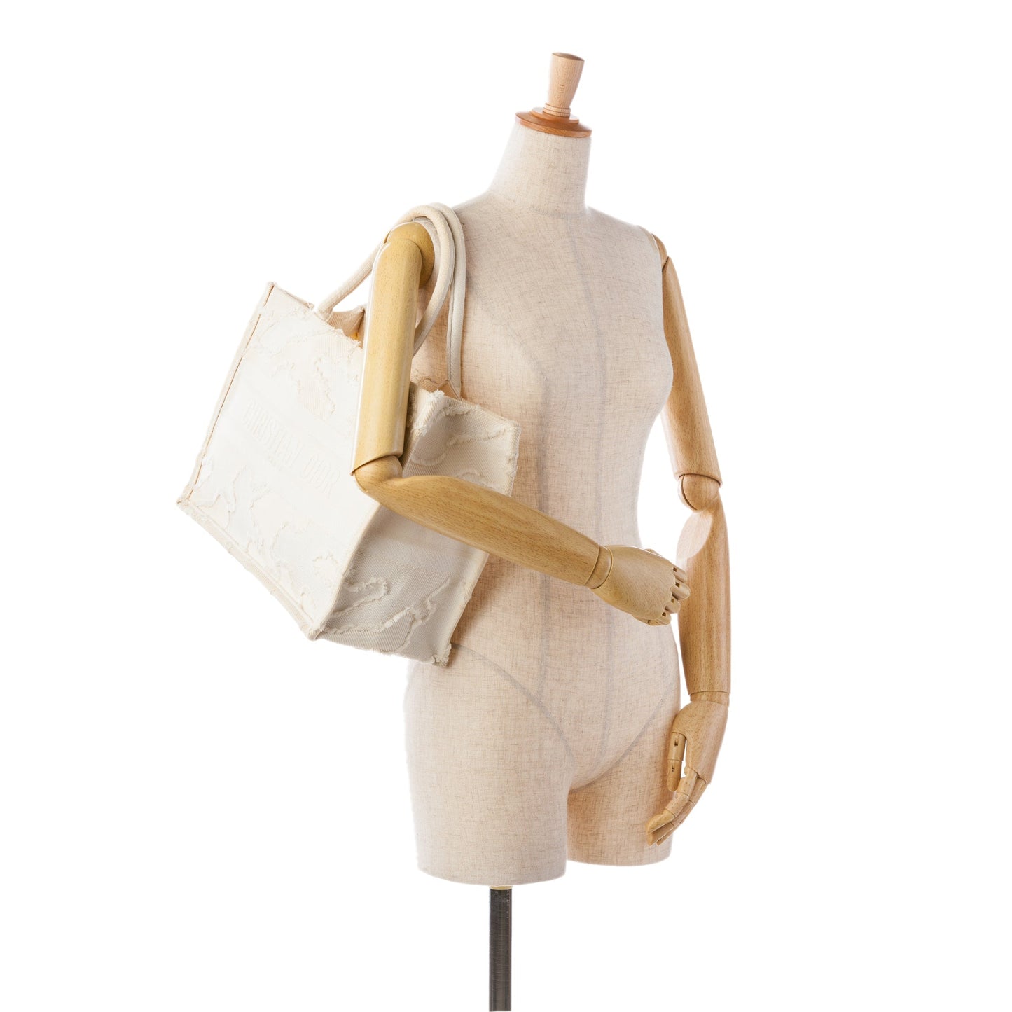 White Dior Medium Camouflage Book Tote