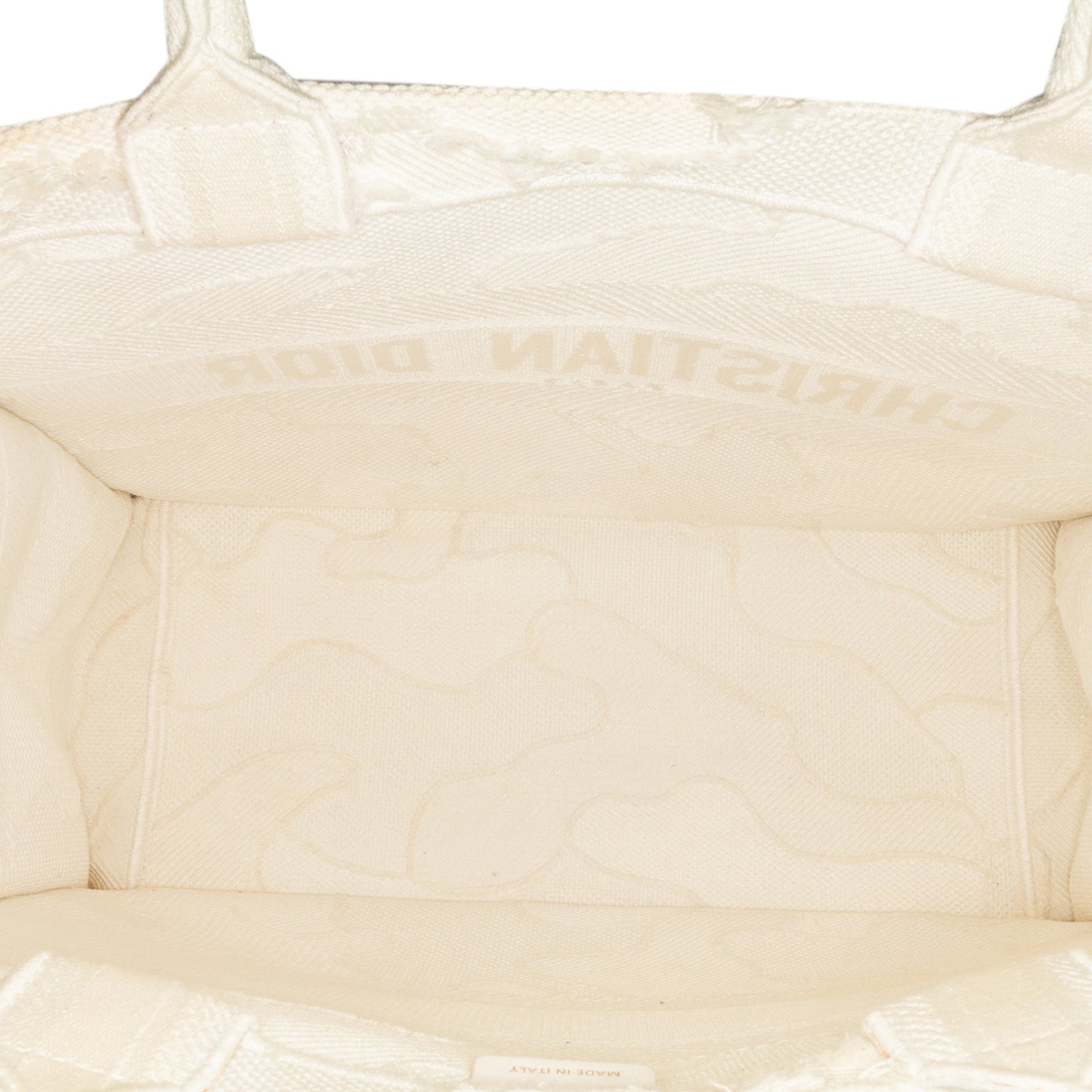 White Dior Medium Camouflage Book Tote