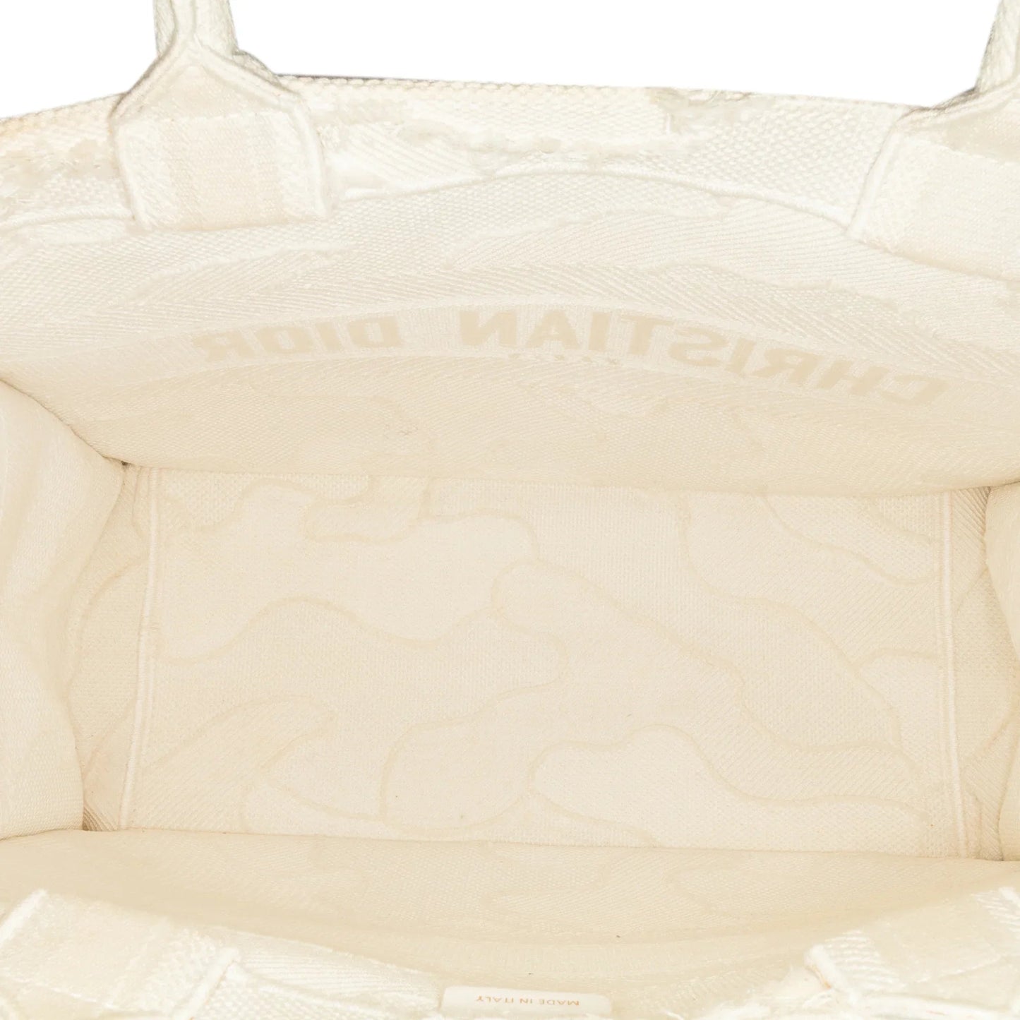 White Dior Medium Camouflage Book Tote