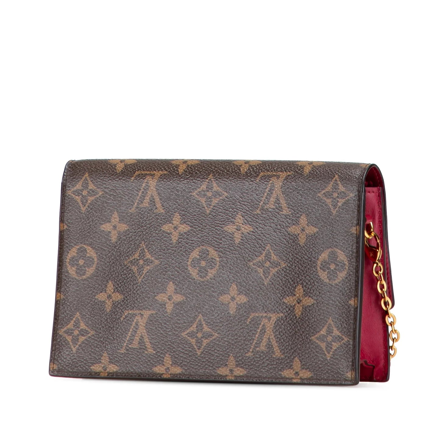 Brown Louis Vuitton Monogram Flore Wallet On Chain Crossbody Bag