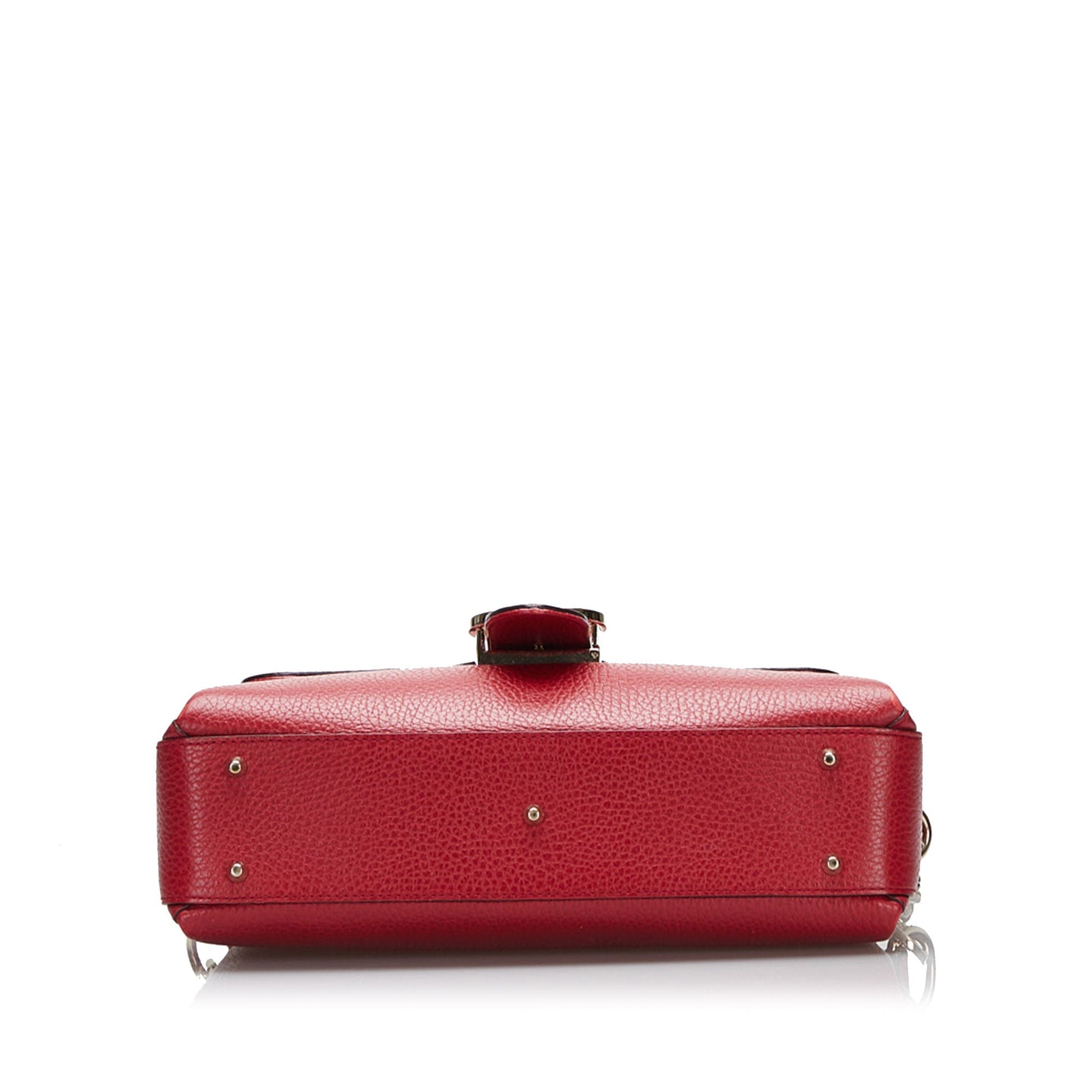 Gucci Interlocking G Red Leather Chain Shoulder Bag