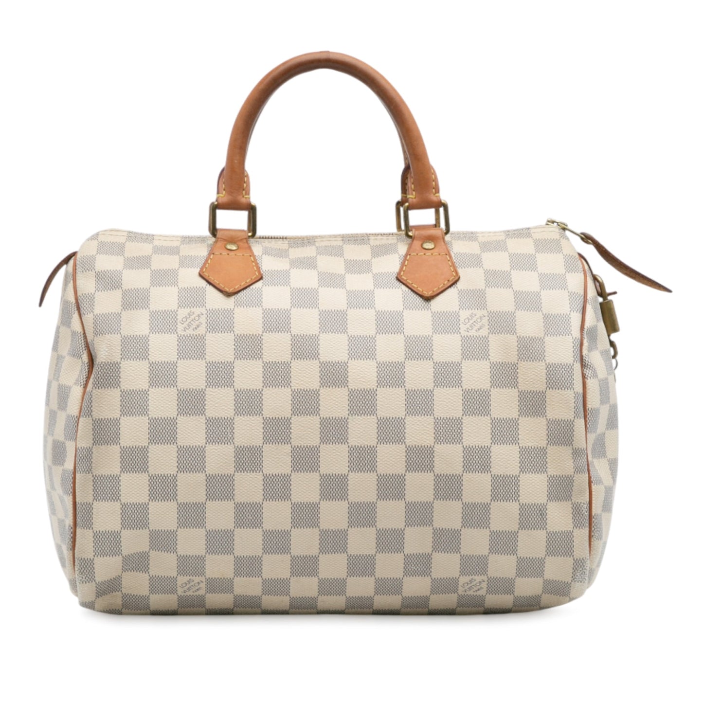 White Louis Vuitton Damier Azur Speedy 30 Boston Bag