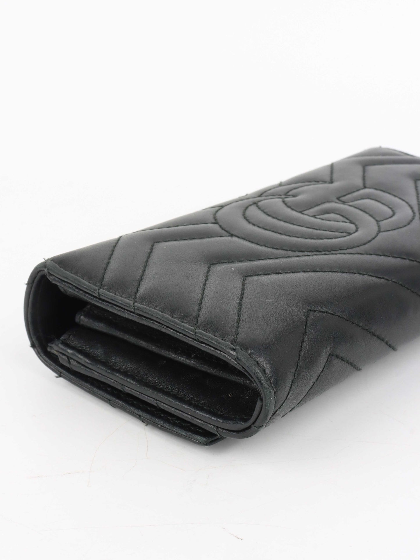 Gucci Marmont Quilted Leather Long Wallet