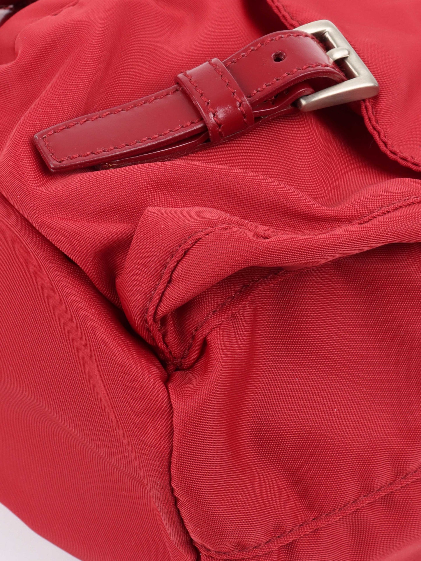 Prada Red Nylon Backpack.