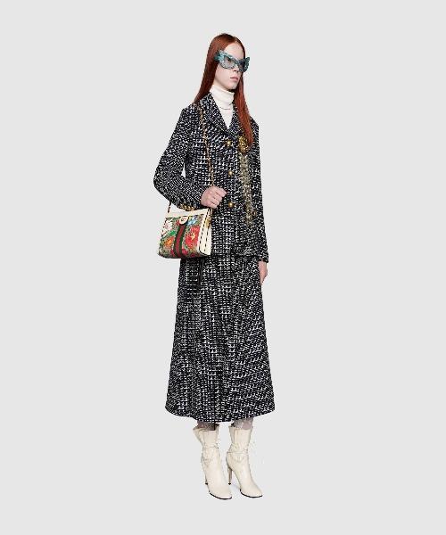 Gucci ophidia GG Flora Small Shoulder Bag white