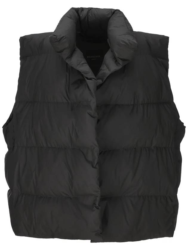Luxury Balenciaga Trending 2026 Wrap Puffer Padded Vest Black