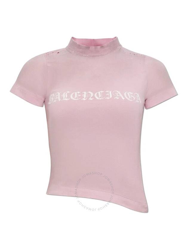 Luxury Balenciaga Trending 2026 logo print distressed t-shirt 788246TQVJ5