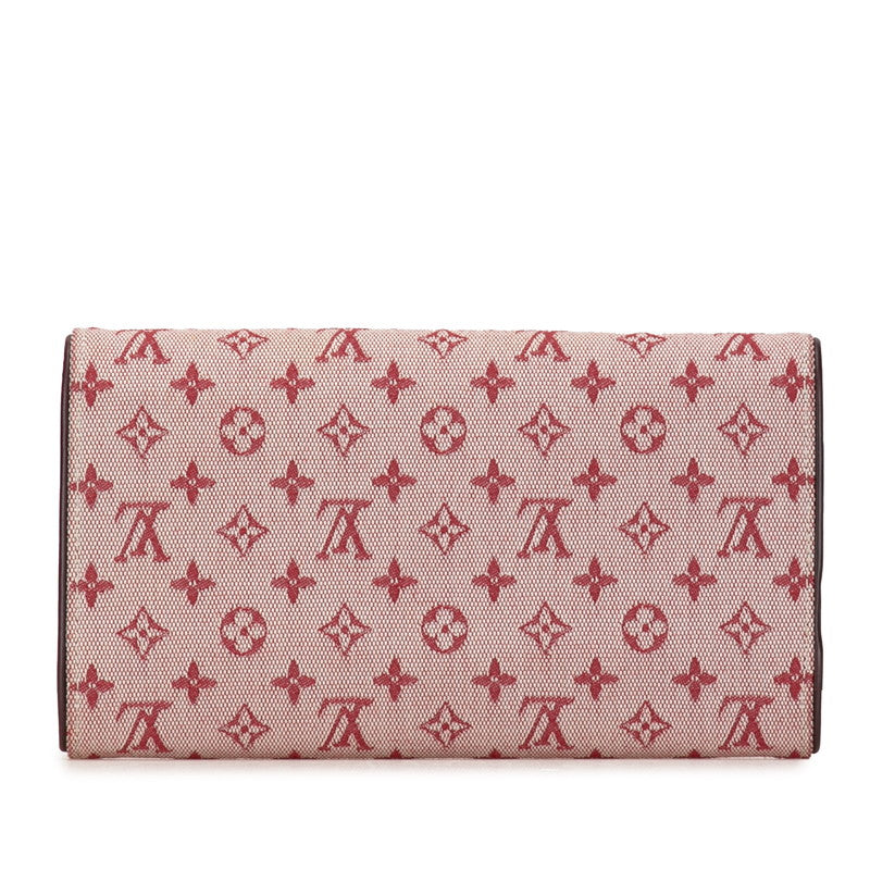 Louis Vuitton Monogram Mini Portefeuille International Long Wallet Long Wallet M92244 Triple Pink Canvas LOUIS VUITTON