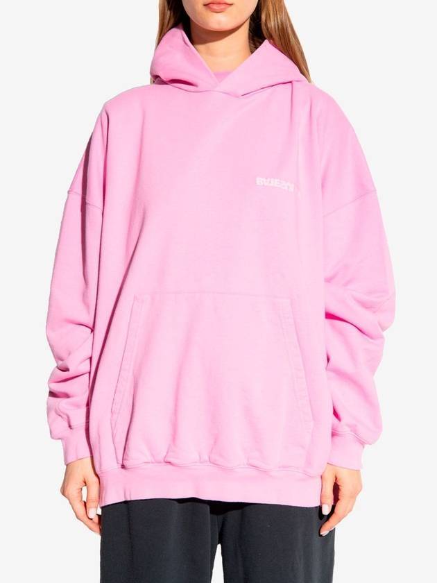 Luxury Balenciaga Trending 2026 Logo Print Hoodie Pink