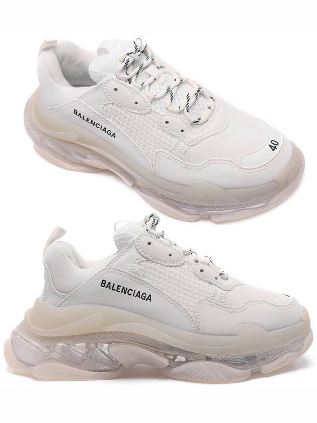 Luxury Balenciaga Trending 2026 Triple S Clear Sole Low Top Sneakers White