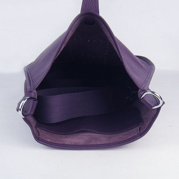 Luxury Hermes Evelyne I handbag H6309 purple silver