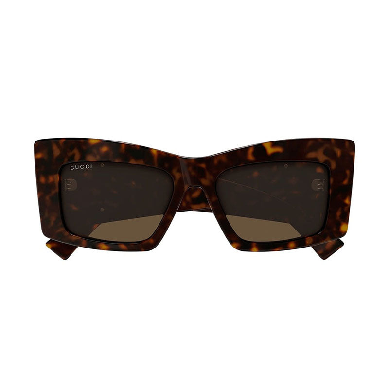 Gucci Sunglasses Square Full Rim, Shiny Black Frame and Grey Lens GG1842S001