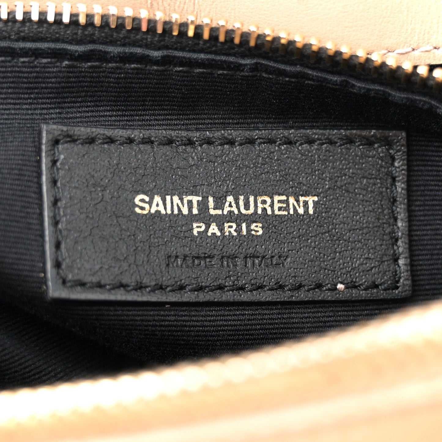Saint Laurent Calfskin Y Quilted Monogram Medium Loulou Chain Satchel Dark Beige