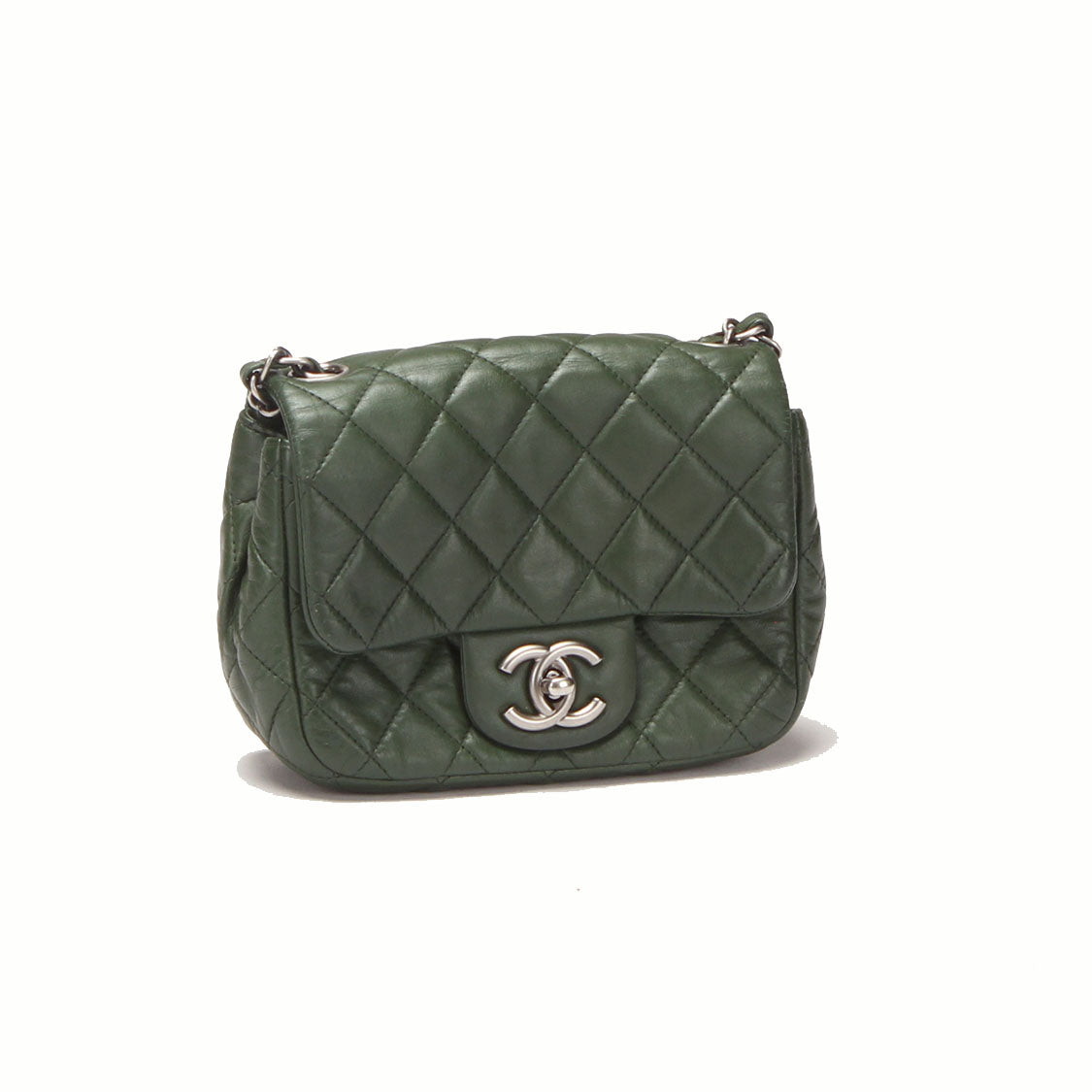 Chanel Matelasse Square Small Classic Flap Leather Shoulder Bag