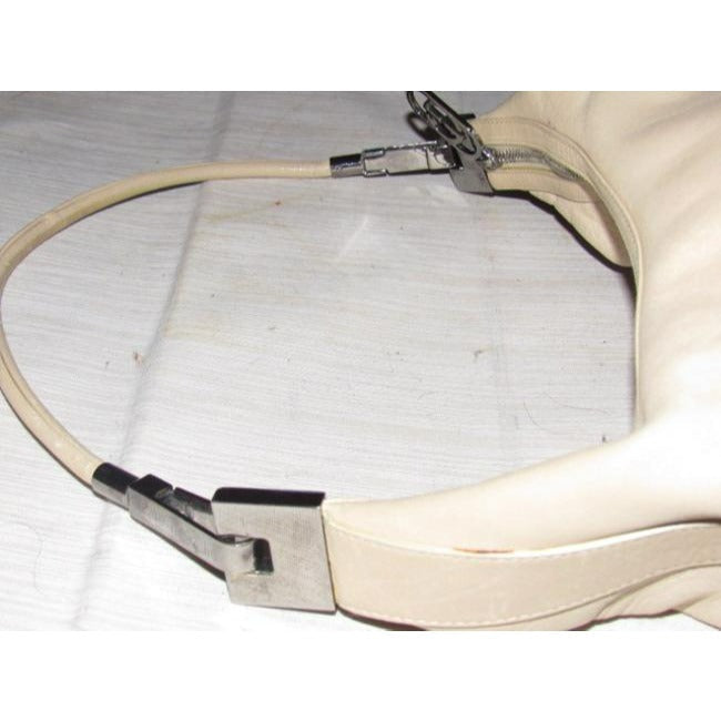 Gucci Vintage Ivory Leather Hobo Bag