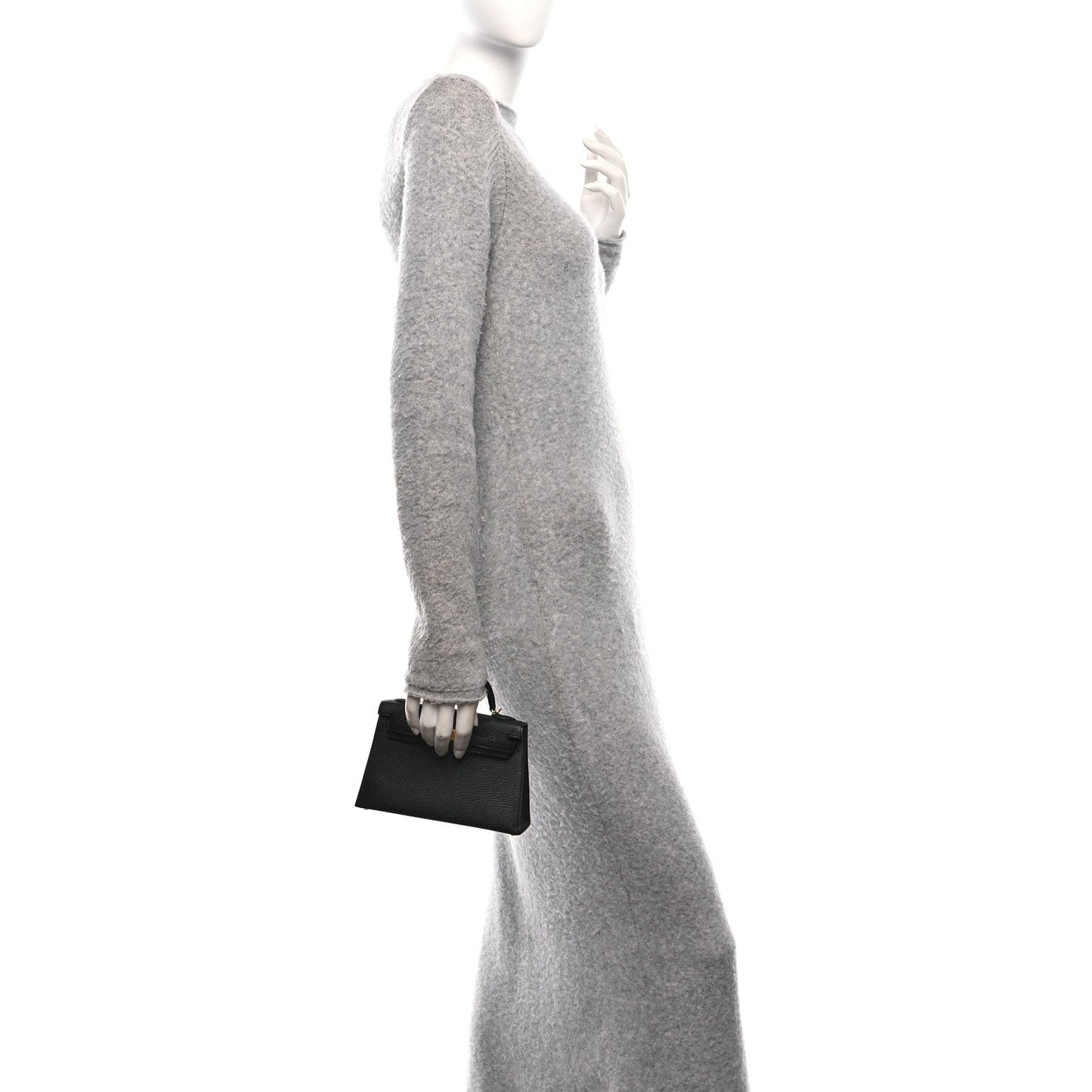 Hermes Chevre Mysore Horseshoe Mini Kelly Sellier 20 Black