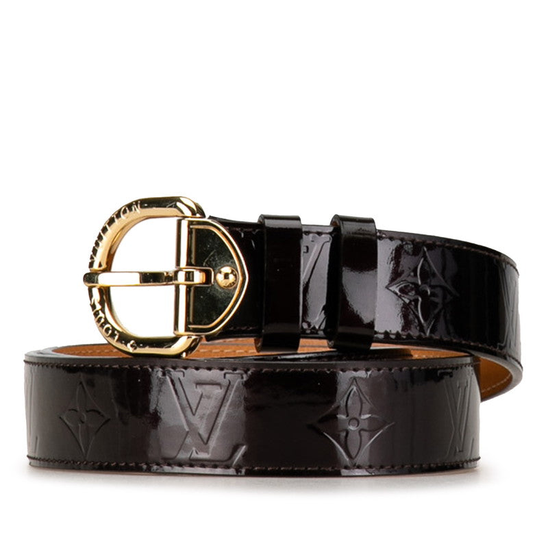 Louis Vuitton Monogram Vernis Sanctuary Belt 32/80 M6979 Amarant Pearl Patent Leather Louis Vuitton