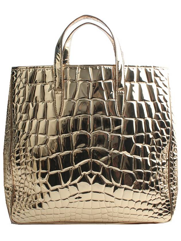 Luxury Saint Laurent Trending 2025 Gold mirror wani pattern big shopper bag