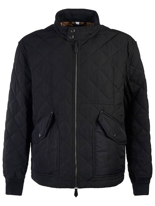 Luxury Burberry Diamond Quilted Thermoregulated Jacket Black