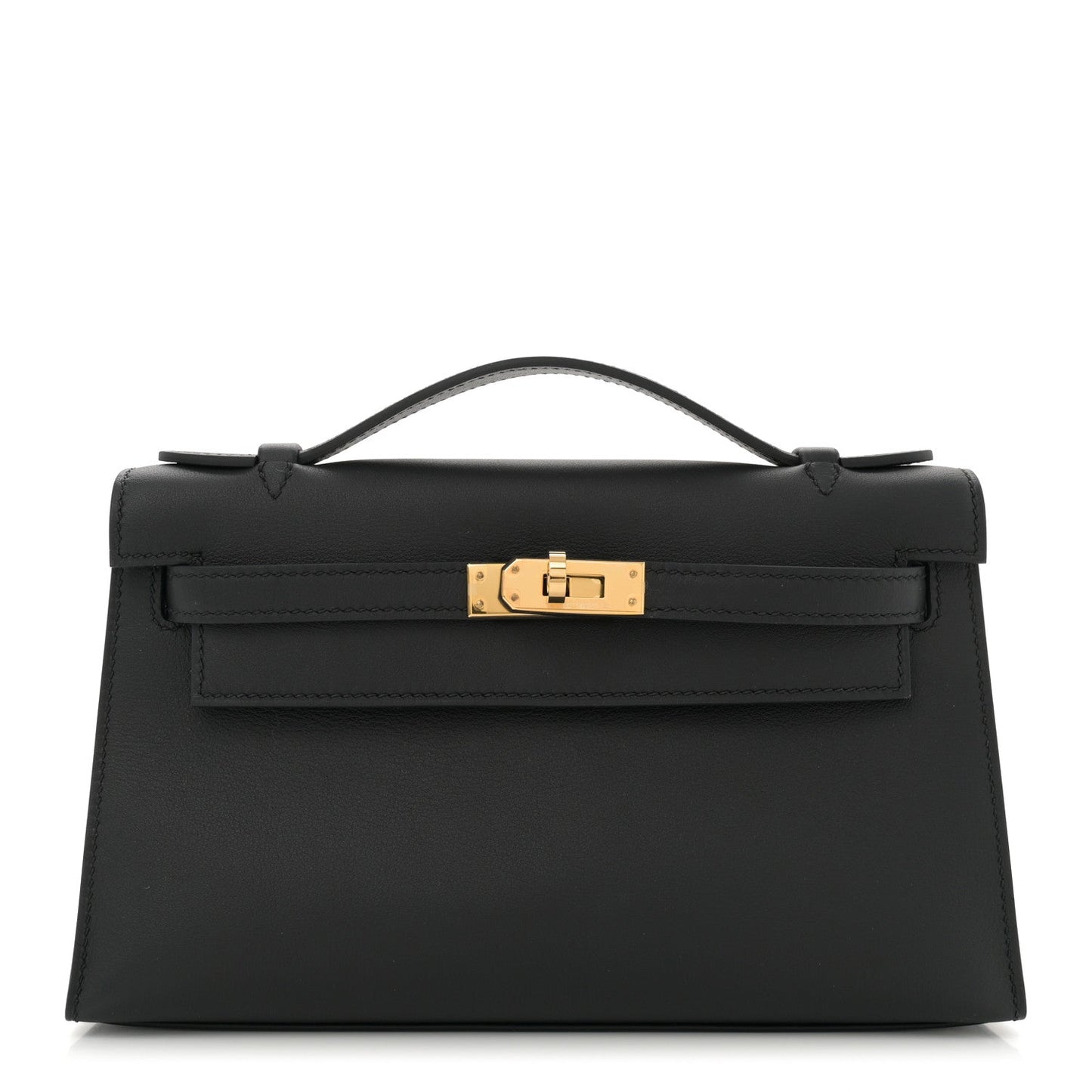 Hermes Swift Kelly Pochette Clutch Black