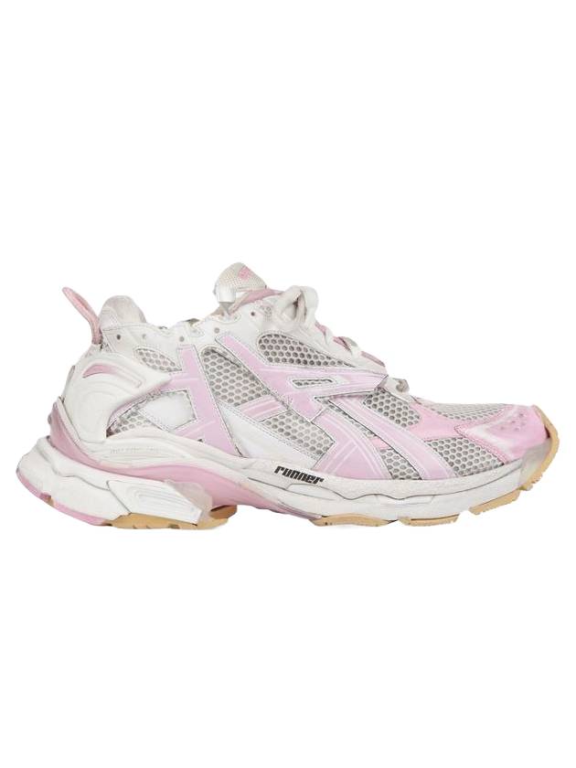 Luxury Balenciaga Trending 2026 Effect Mesh Runner Low Top Sneakers White Pink