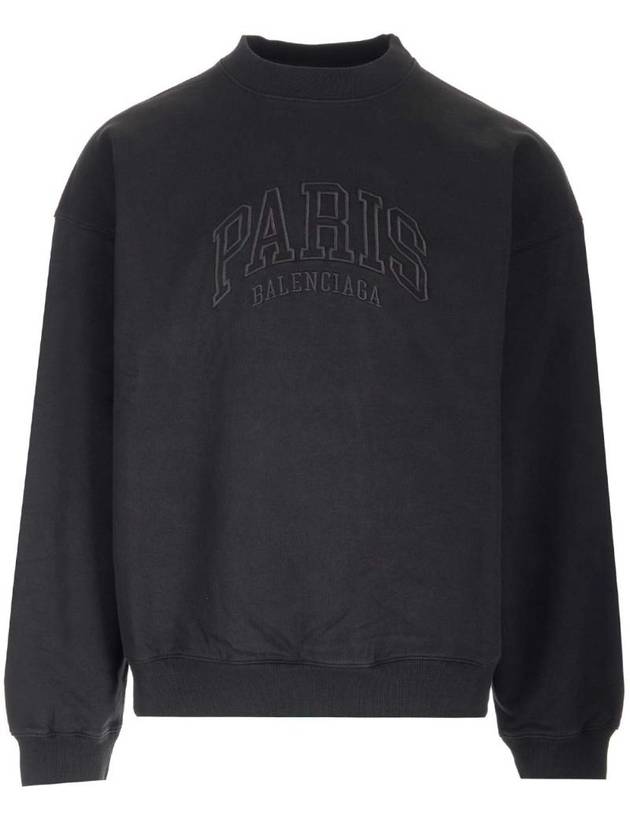 Luxury Balenciaga Trending 2026 Cities Paris Regular Fit Sweatshirt Black