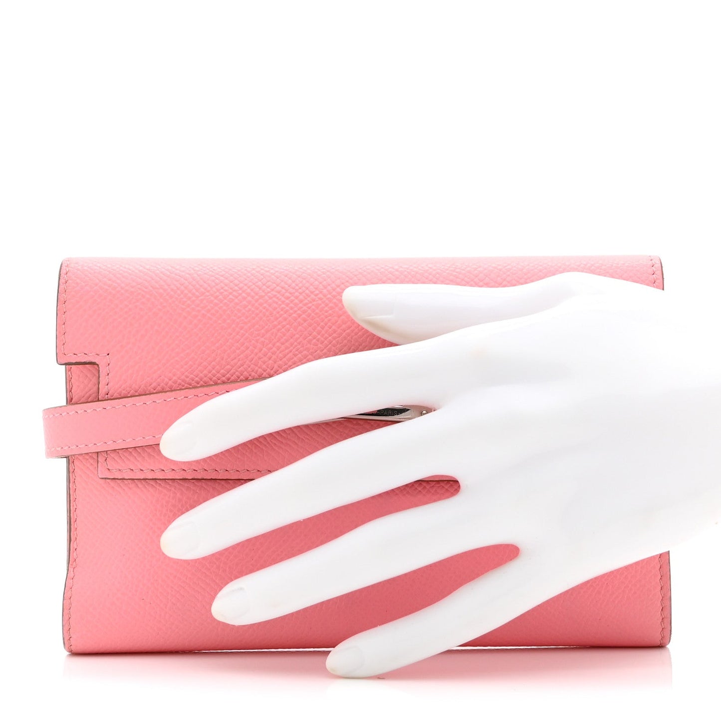 Hermes Epsom Medium Kelly Wallet Rose Confetti