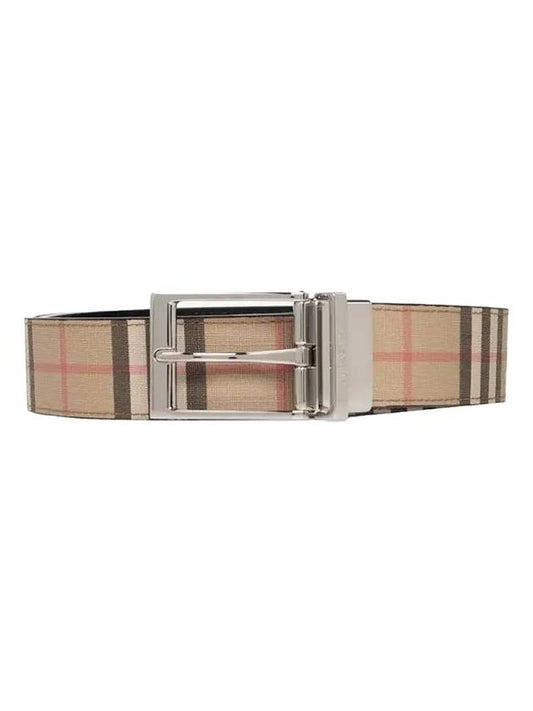 Luxury Burberry Reversible Leather Belt Beige