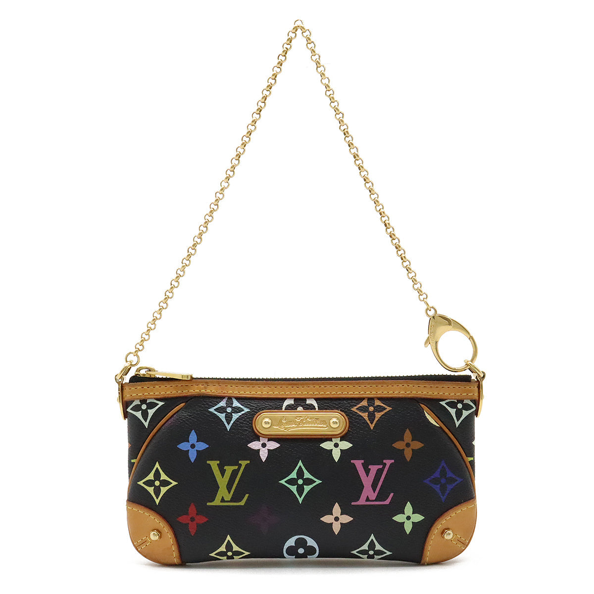 Louis Vuitton Monogram Multicolor Mila MM Accessory Pocket Noir Black M60097
