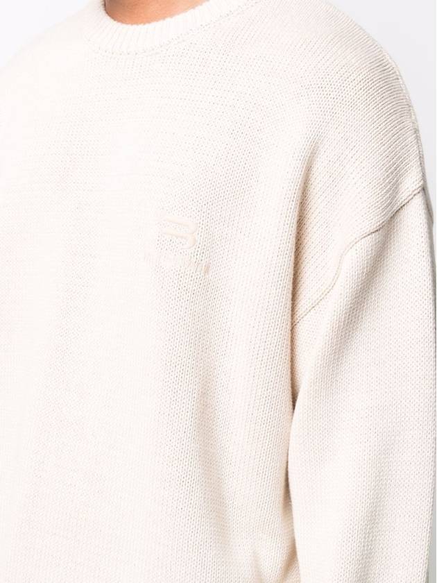 Luxury Balenciaga Trending 2026 Cotton Polyester Knit Top Ivory