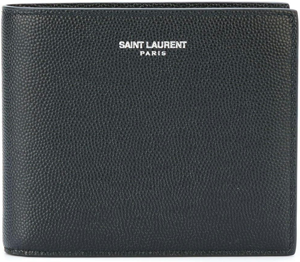 Luxury Saint Laurent Trending 2025 Men's East/west Wallet in Black | 396307BTY0N