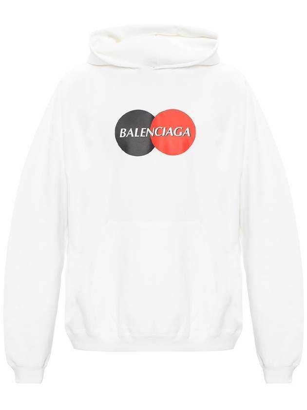 Luxury Balenciaga Trending 2026 Logo Print Over Fit Hoodie White