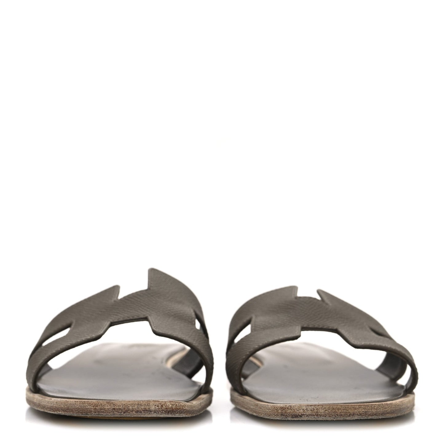 Hermes Epsom Oran Sandals 39 Etoupe