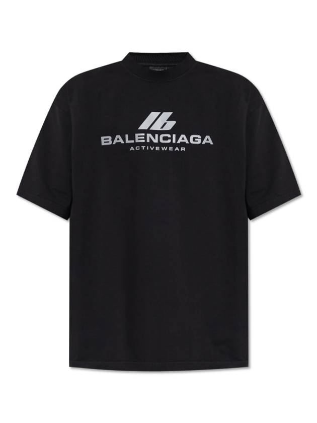 Luxury Balenciaga Trending 2026 Activewear Medium Fit Short Sleeve T-Shirt Black