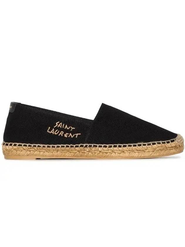 Luxury Saint Laurent Trending 2025 Women's Monogram Espadrilles Black