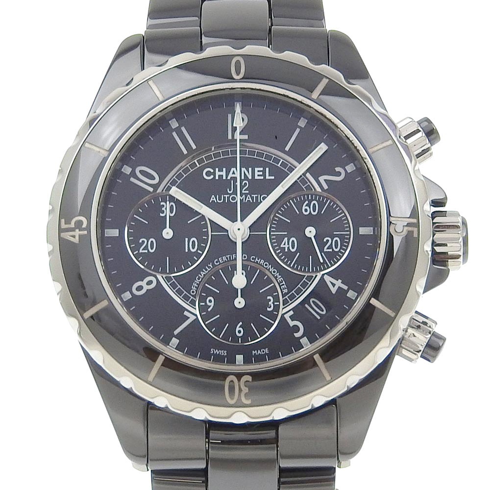 CHANEL Watches Mechanical Automatic H0940 ceramic black J12 black dial mens